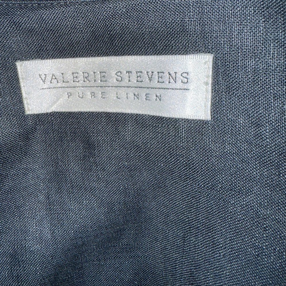 Vintage Valerie Steven’s Pure Linen Sleeveless Maxi Shirt Dress. Black. Sz 8 - Picture 12 of 12